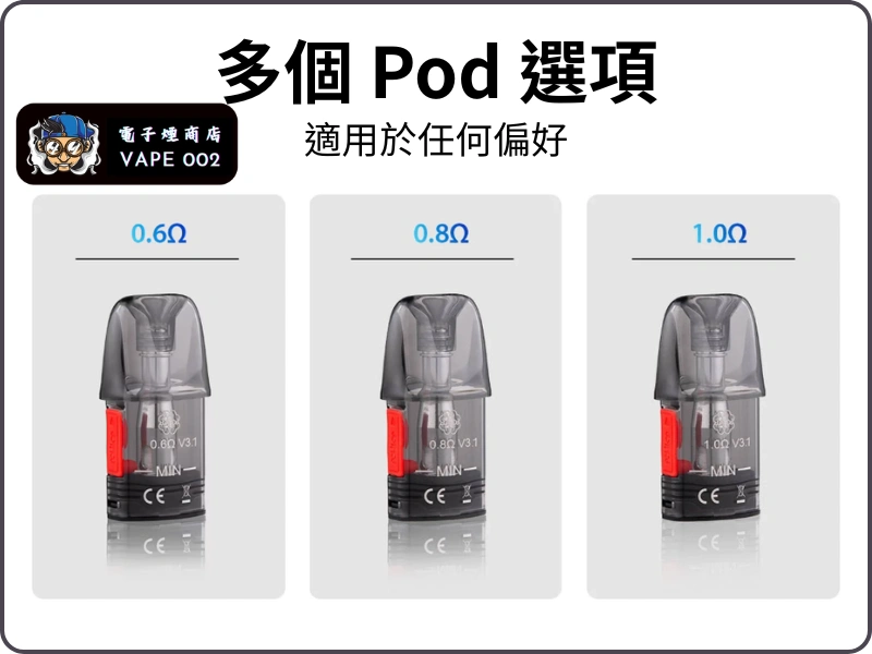 【佩特里DOTMOD DOTPOD PRO 35W電子菸主機套裝】空煙彈可選0.6Ω _ 0.8Ω _ 1.0Ω 網狀芯（防漏油）